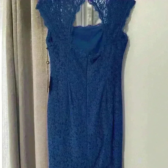 NWT Adrianna Papell Blue lace dress - Picture 2 of 4